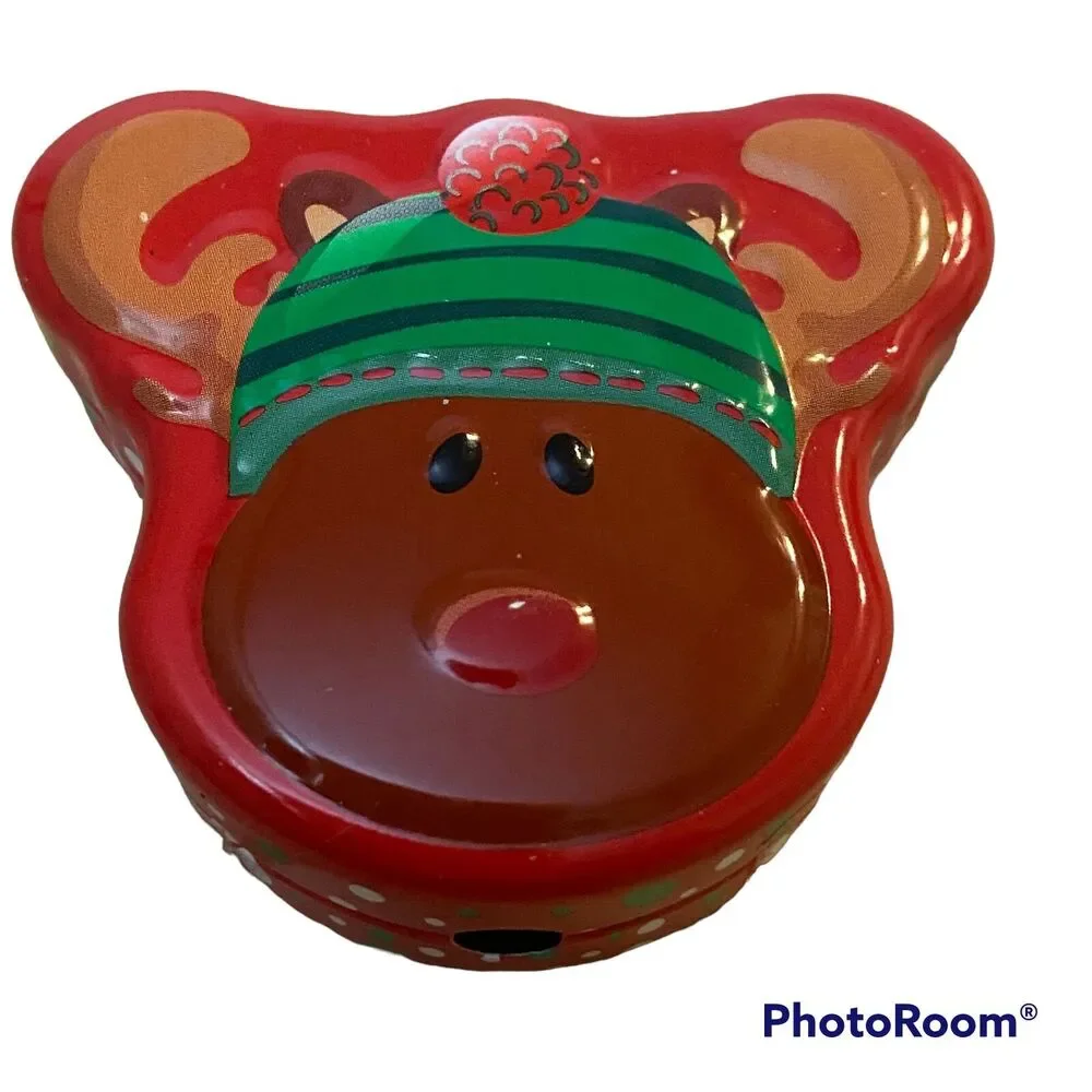 Galerie Miniature Tins Set of 2 Christmas Snowman Reindeer Character Container